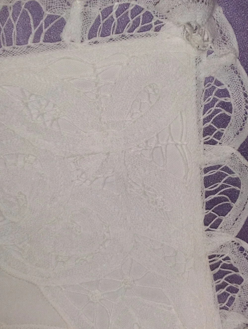 Beautiful Tatted Cotton Pillow Covers Wedding Baptism Display